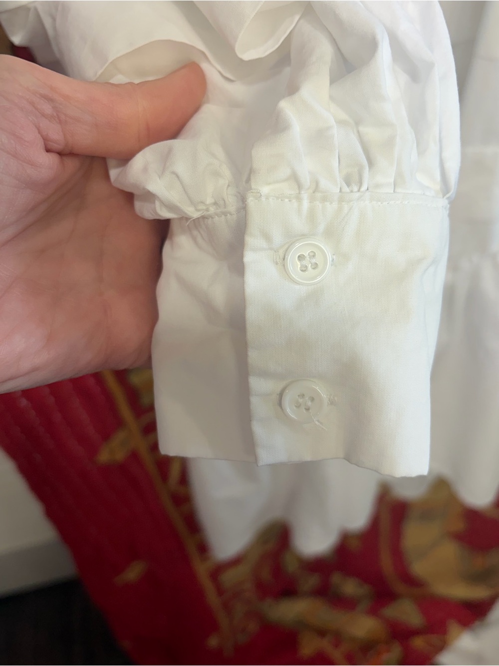 Eien USA White Tiered Lace-Up Peasant Dress - Picture 5 of 9